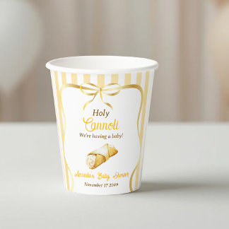 Italienische gelbe Schleife Heilige Cannoli Baby S Pappbecher