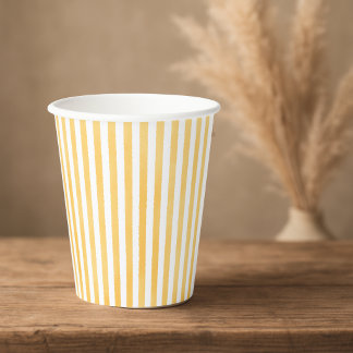 Italienische gelbe Streifen Cannoli Baby Shower Pa Pappbecher