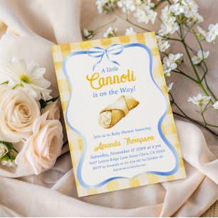 Italienische gelbe süße kleine Cannoli-Baby-Party Einladung