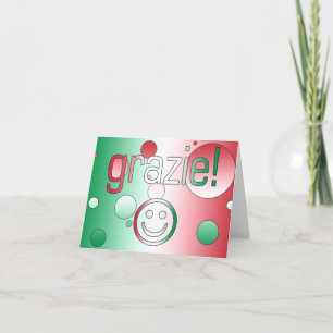 Italienische Geschenke: Danke/Grazie Dankeskarte