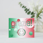 Italienische Geschenke : Danke / Grazie Face Postkarte (Stehend Vorderseite)