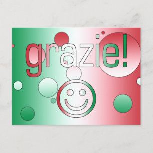 Italienische Geschenke: Danke / Grazie Face Postkarte