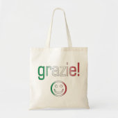 Italienische Geschenke: Danke/Grazie Tragetasche (Vorne)