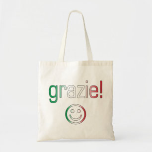Italienische Geschenke: Danke/Grazie Tragetasche