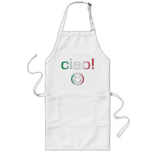 Italienische Geschenke: Hallo/Ciao Gesicht Lange Schürze