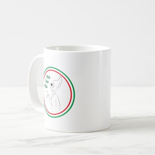 Italienische Gesten - Blah, Blah, Blah Kaffeetasse (Vorderseite Links)
