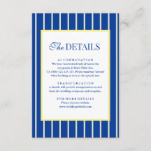 Italienische gestreifte blaue und gelbe Hochzeitsd