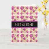 Italienische Get Well bald Quarisci Presto Fern Ka Karte (Gelbe Blume)