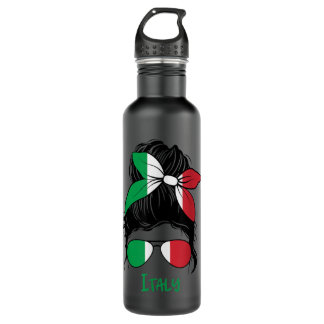 Italienische Girl-Girl-Girl-Girl Italia-Fahne Edelstahlflasche