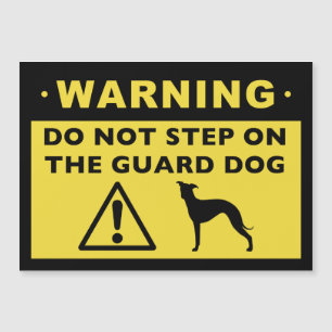 Italienische Grauhound-Funny-Guard-Hundewarnung Magnetkarte