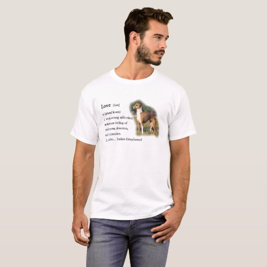 Italienische Grauhound Kunstgeschenke T-Shirt (Vorne ganz)