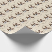 Italienische Grauhound Malerei - Niedliche Origina Geschenkpapier (Ecke)