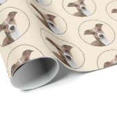 Italienische Grauhound Malerei - Niedliche Origina Geschenkpapier (Rolleneckpunkt)
