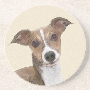 Italienische Grauhound Malerei - Niedliche Origina Getränkeuntersetzer