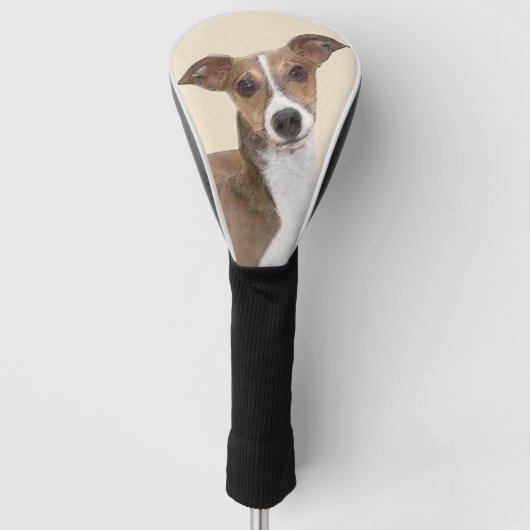 Italienische Grauhound-Malerei - Niedliche Origina Golf Headcover (Vorderseite)
