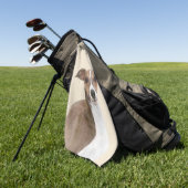 Italienische Grauhound-Malerei - Niedliche Origina Golfhandtuch (Gras)