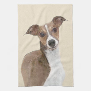 Italienische Grauhound-Malerei - Niedliche Origina Handtuch