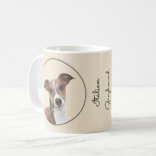 Italienische Grauhound-Malerei - Niedliche Origina Kaffeetasse