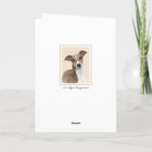 Italienische Grauhound-Malerei - Niedliche Origina Karte (Rückseite)