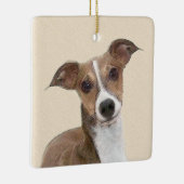 Italienische Grauhound Malerei - Niedliche Origina Keramikornament (Rechts)