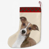 Italienische Grauhound Malerei - Niedliche Origina Kleiner Weihnachtsstrumpf (Rückseite)