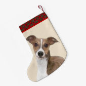 Italienische Grauhound Malerei - Niedliche Origina Kleiner Weihnachtsstrumpf (Rückseite (Hängend))