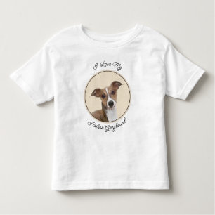 Italienische Grauhound Malerei - Niedliche Origina Kleinkind T-shirt