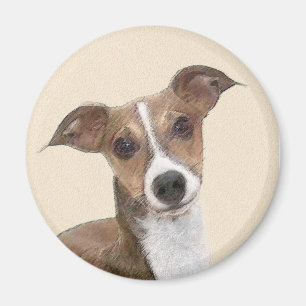 Italienische Grauhound Malerei - Niedliche Origina Magnet