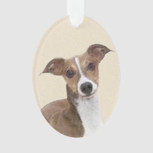 Italienische Grauhound Malerei - Niedliche Origina Ornament