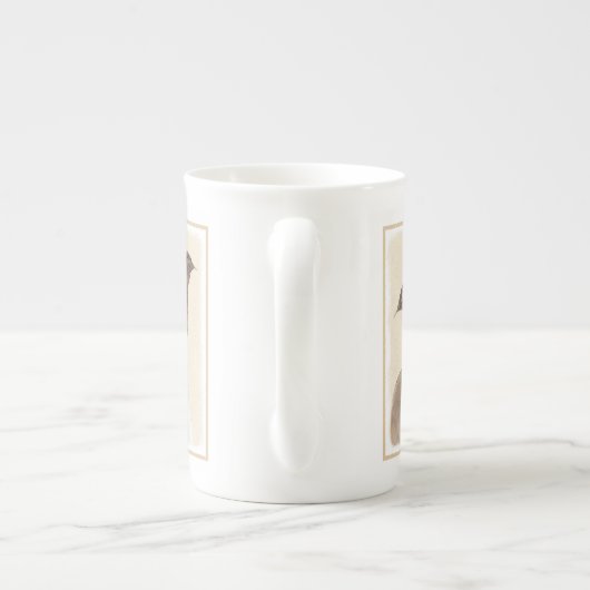 Italienische Grauhound Malerei - Niedliche Origina Porzellantasse (Rückseite)