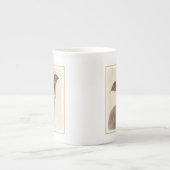 Italienische Grauhound Malerei - Niedliche Origina Porzellantasse (Vorderseite)