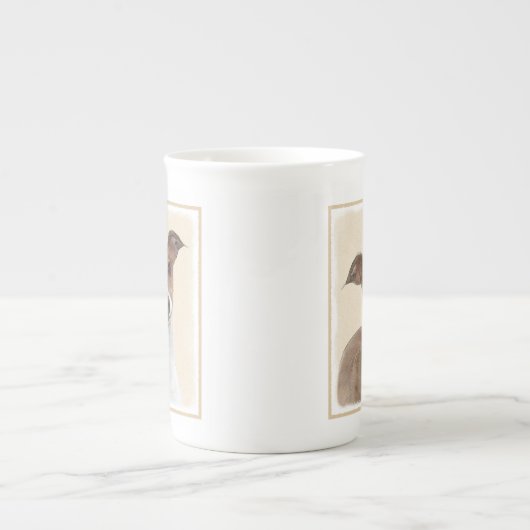 Italienische Grauhound Malerei - Niedliche Origina Porzellantasse (Vorderseite)