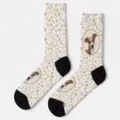 Italienische Grauhound Malerei - Niedliche Origina Socken (Linkes Detail)