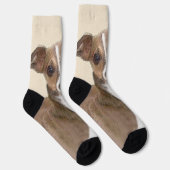 Italienische Grauhound Malerei - Niedliche Origina Socken (Rechts)