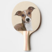 Italienische Grauhound Malerei - Niedliche Origina Tischtennis Schläger (Rückseite)