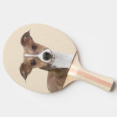 Italienische Grauhound Malerei - Niedliche Origina Tischtennis Schläger (Seitenansicht)