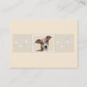 Italienische Grauhound Malerei - Niedliche Origina Visitenkarte (Rückseite)