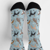 Italienische Grauhund-Hundsknochen und -paws Socken (Oben)