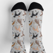 Italienische Grauhund-Hundsknochen und -paws Socken (Oben)