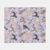Italienische Grauhunde und Hunde Knochen und Paare Fleecedecke (Vorderseite (Horizontal))