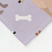 Italienische Grauhunde und Hunde Knochen und Paare Fleecedecke (Ecke)