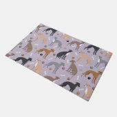 Italienische Grauhunde und Hunde Knochen und Paare Fußmatte (Schrägansicht)