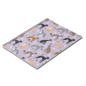 Italienische Grauhunde und Hunde Knochen und Paare Notizblock (Linke Seite)