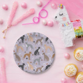 Italienische Grauhunde und Hunde Knochen und Paare Pappteller (Party)