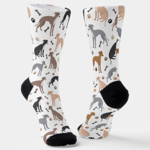Italienische Grauhunde und Hunde Knochen und Paare Socken