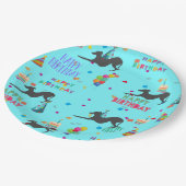 Italienische Greyhound Birthday Party Paper Plate Pappteller (Schrägansicht)