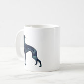 Italienische Greyhound Dog Black Watercolor Silhou Kaffeetasse (Vorderseite Links)