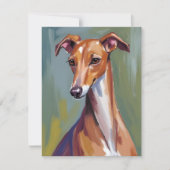 Italienische Greyhound Dog Painting Card (Vorderseite)