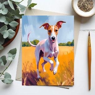 Italienische Greyhound Dog Painting Card