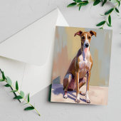 Italienische Greyhound Dog Painting Card